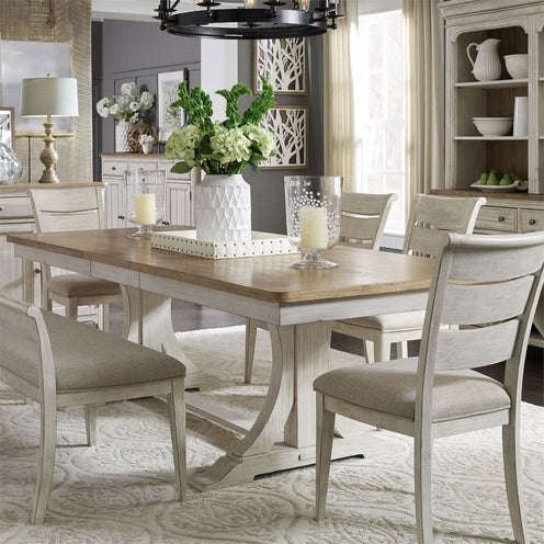 Farmhouse Reimagined Trestle Table | Schneiderman's Furniture