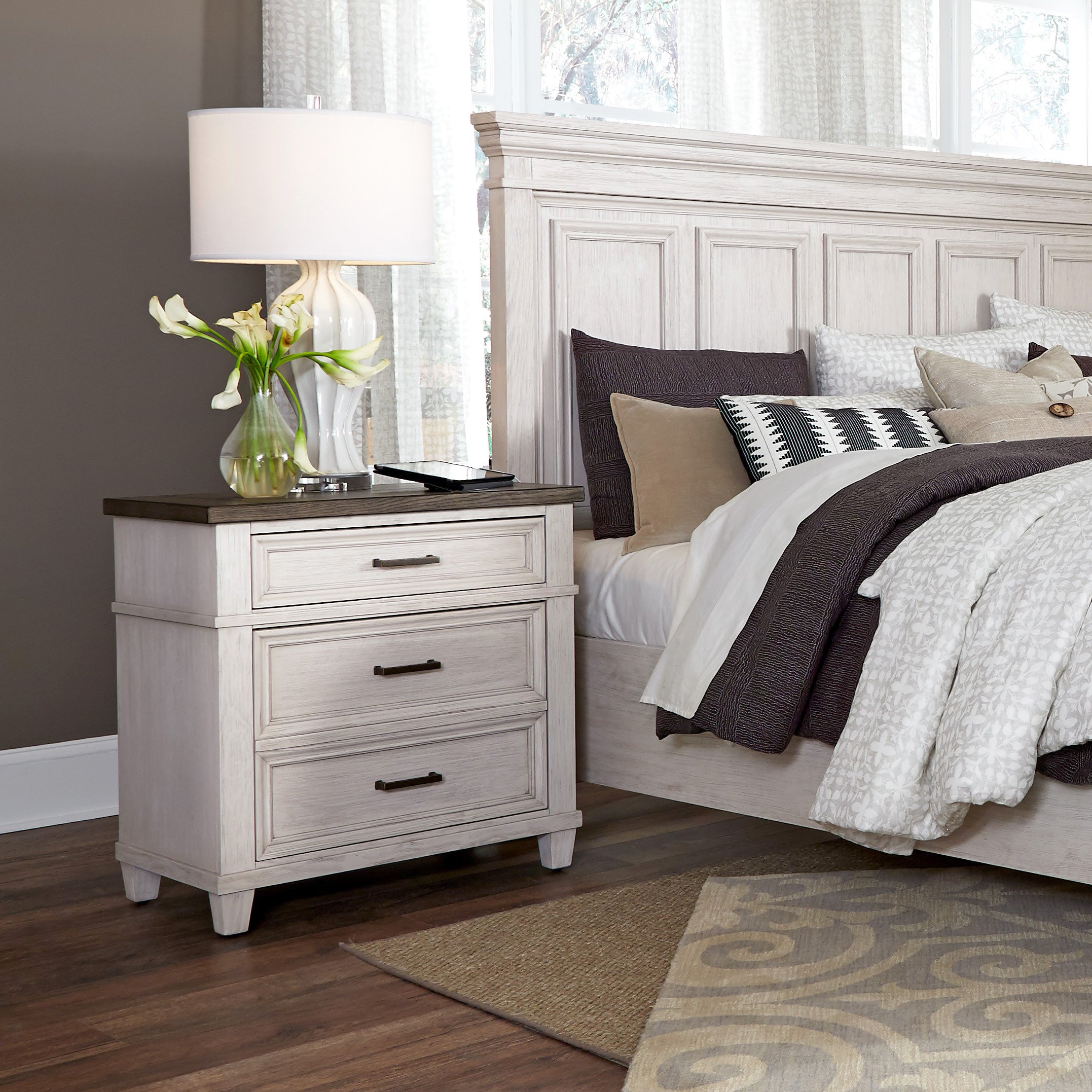 Caraway 2-Drawer Nightstand | Schneiderman's Furniture