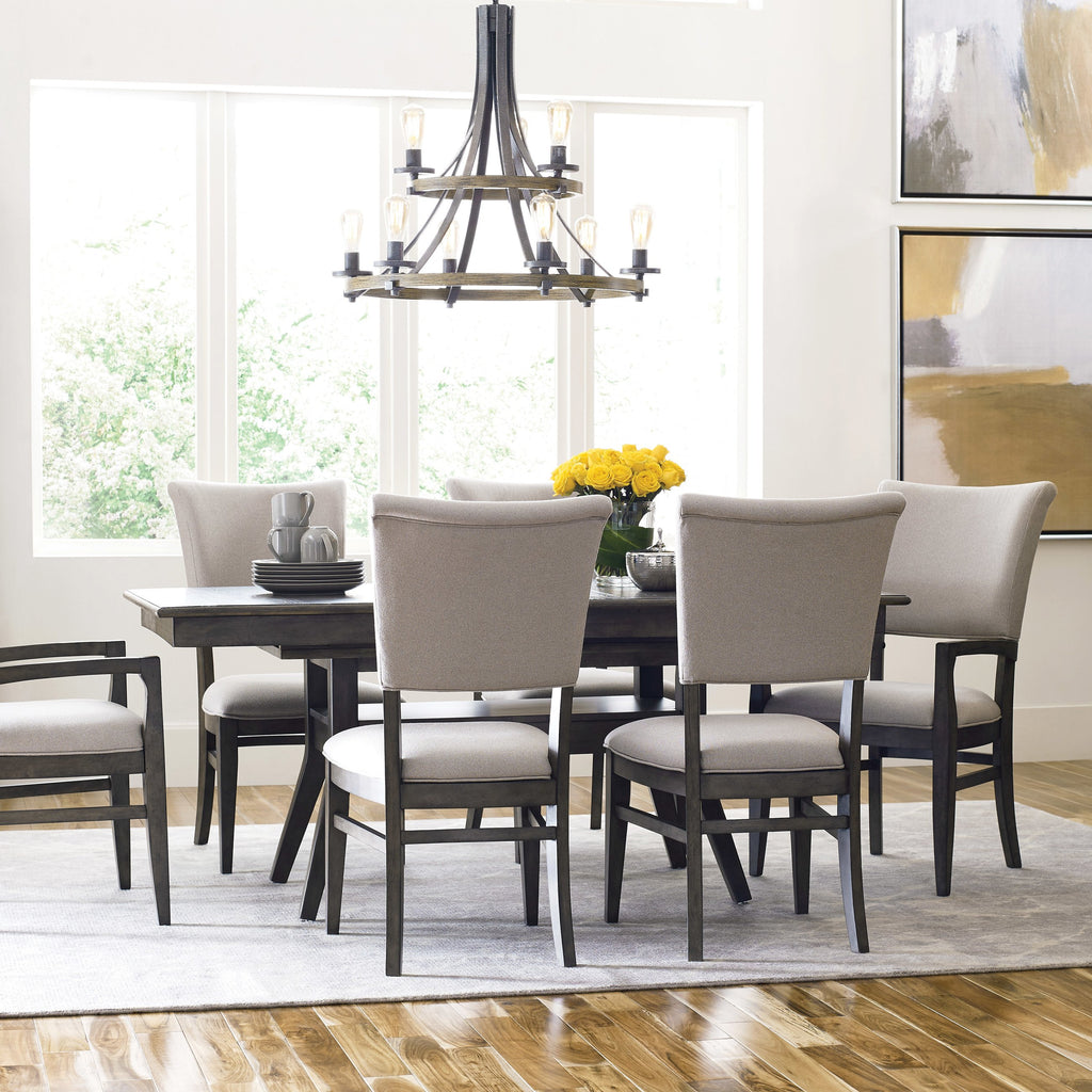 Cascade Dillon Trestle Dining Table And 4 Side Chairs 