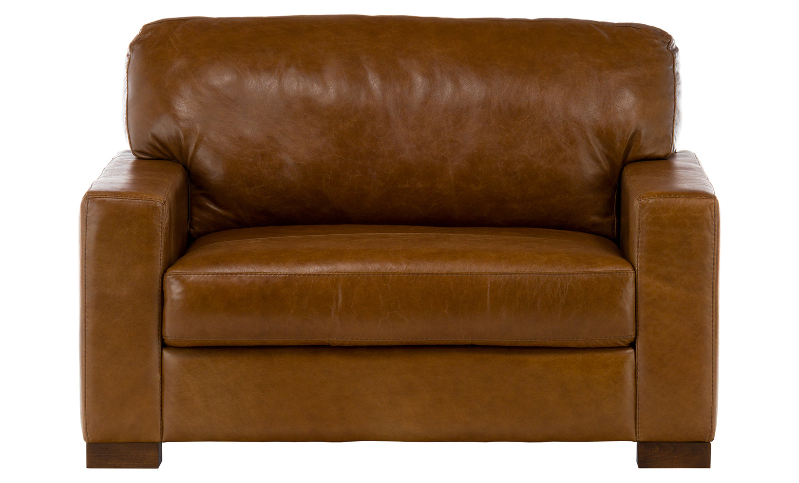 Tan leather chair and a online half