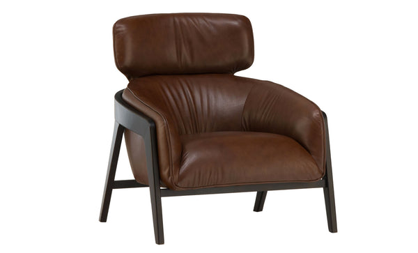 Brown Modern Curve Back Chair | Schneiderman's Furniture