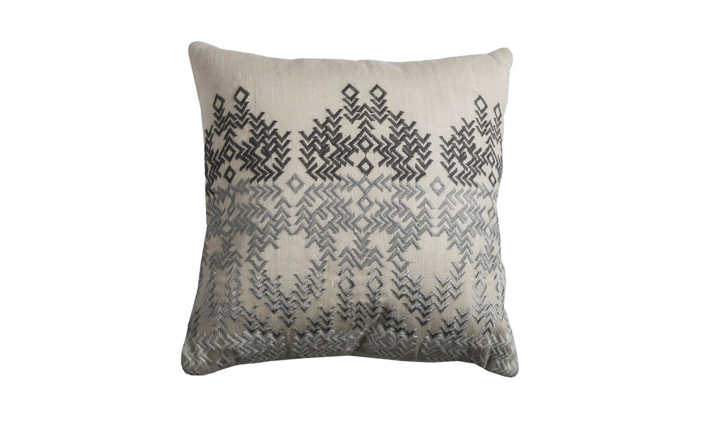 Stitched Cotton and Jute Pillow | Schneiderman's Furniture