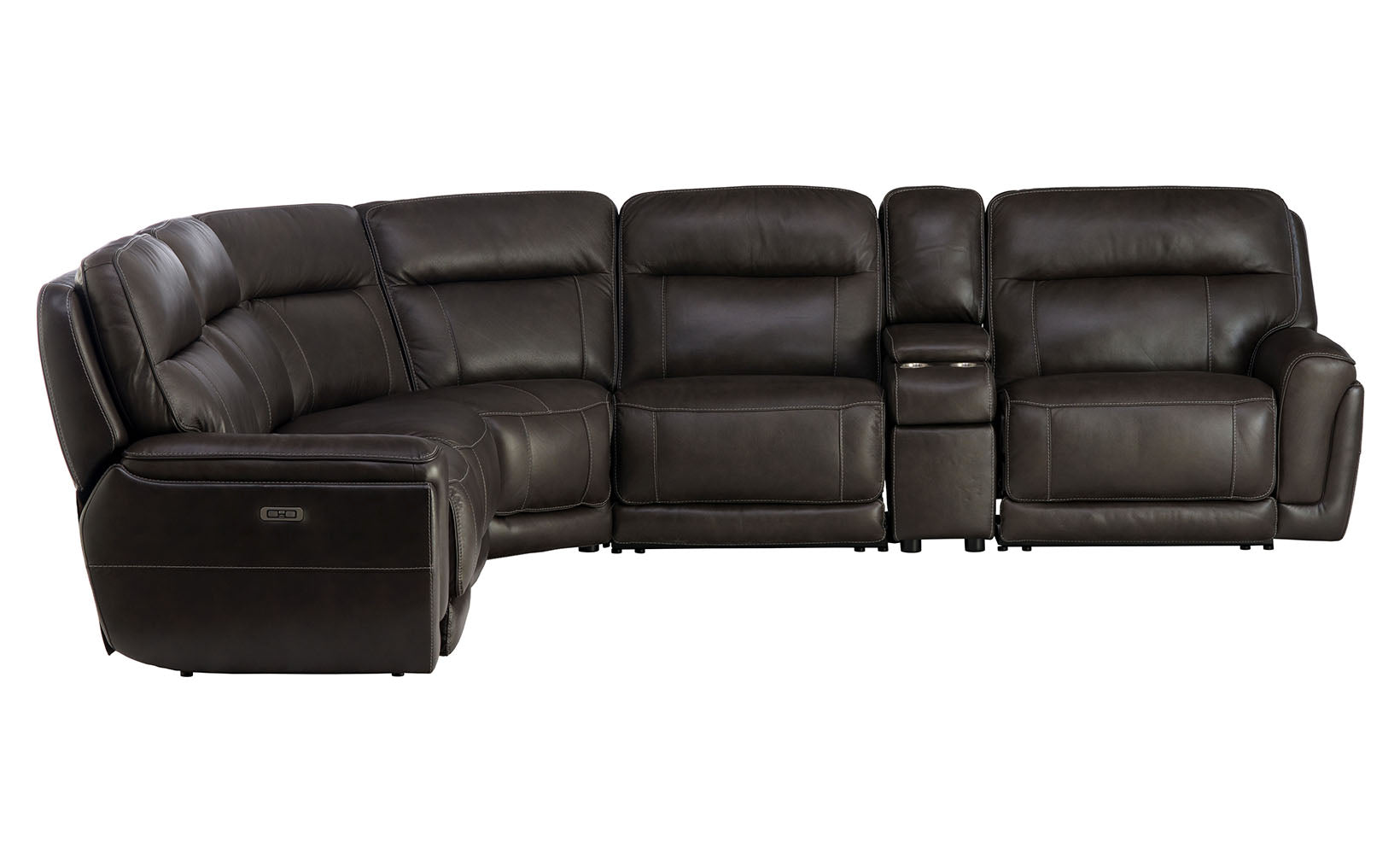 Vermilion 6 Piece Leather Power Reclining Sectional